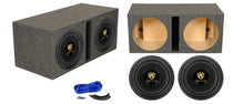 K9 Series 15" D2 Subwoofer 2-Pack + Dual 15" Vented Enclosure Bundle