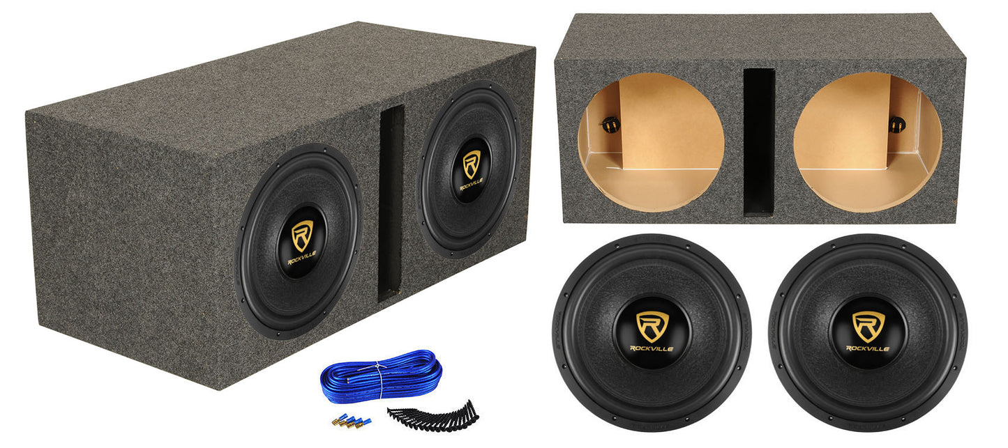 K9 Series 15" D4 Subwoofer 2-Pack + Dual 15" Vented Enclosure Bundle