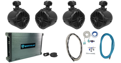 RWB70B Black 4-Pack + DBM45 Marine Amplifier Bundle