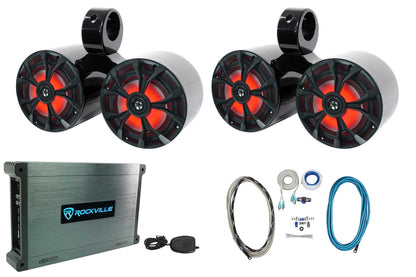 RKL65MBW Black/White 2-Pack + DBM45 Marine Amplifier Bundle