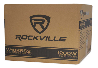 K5 W10K5S2 10" Subwoofer 2-Pack + RVA-M2 Amplifier Bundle