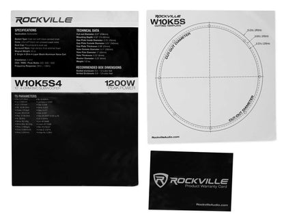 K5 W10K5S4 10" Subwoofer 2-Pack + dB13 Amplifier Bundle