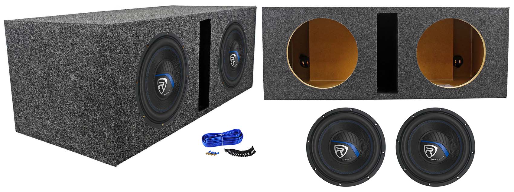 Rockville W10K5S2 2-Pack + RDV10 Bundle