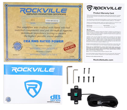 Rockville W15K5S2 + dB12 Mono Amplifier Bundle