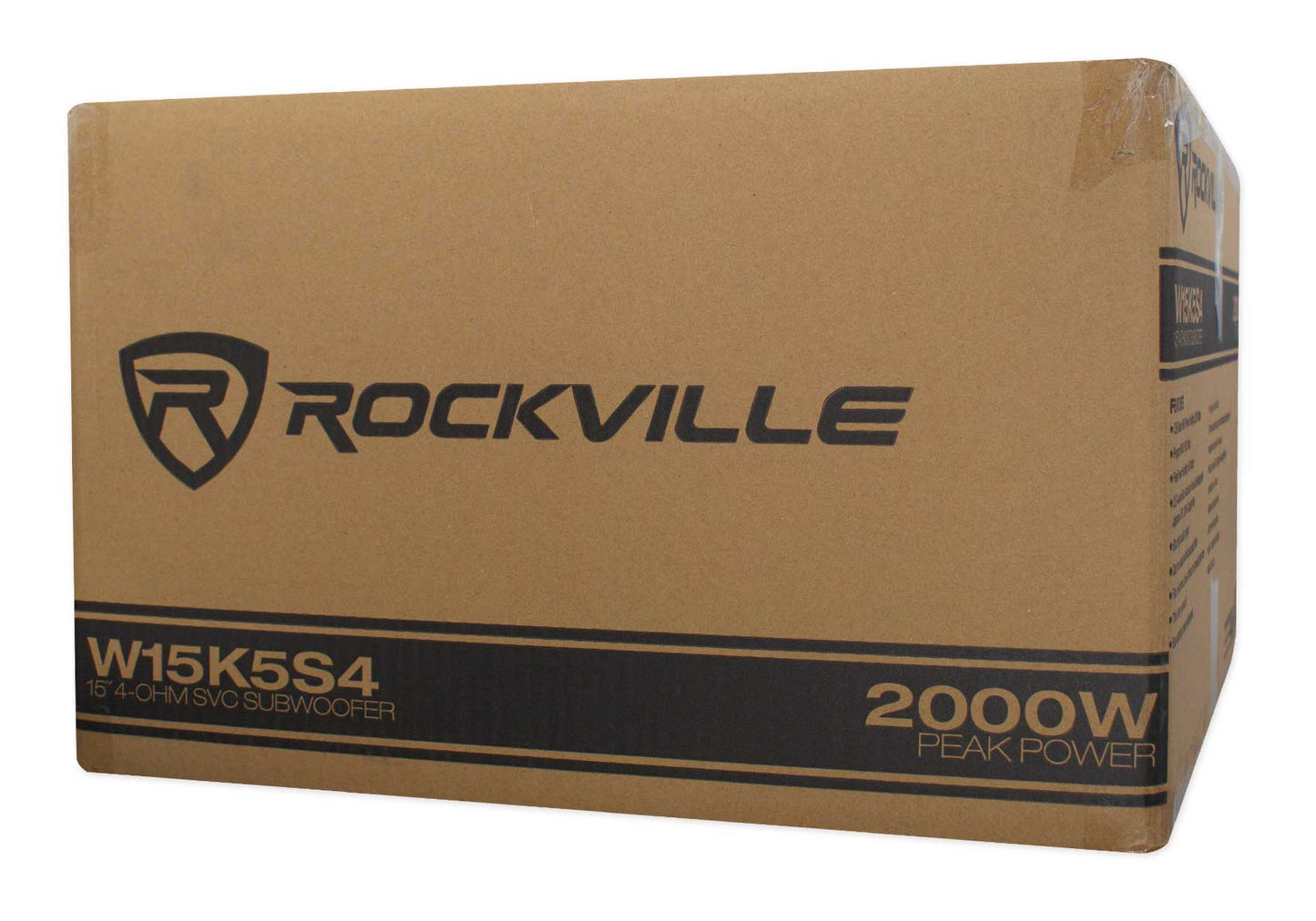 Rockville W15K5S4 2-Pack + dB14 Amp + RWK41 + RDVB15 Vented Bundle
