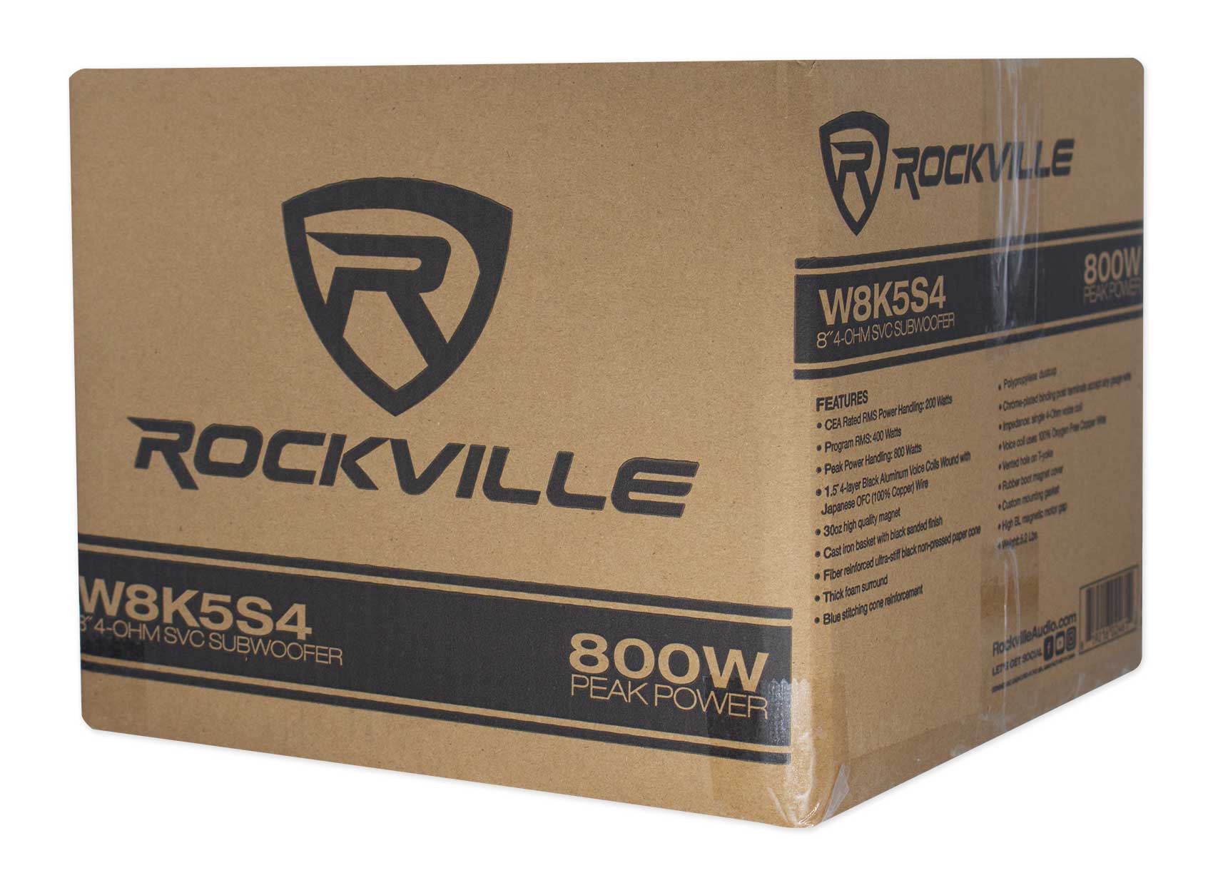 Rockville W8K5S4 2-Pack + dB11 Mono Amplifier Bundle