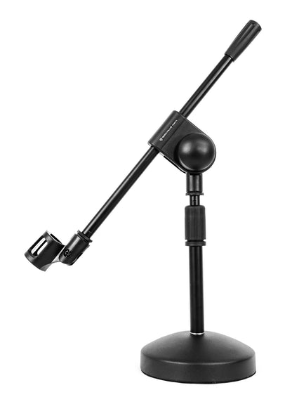 Desktop Boom Mic Stand + Silver Shock Mount Bundle