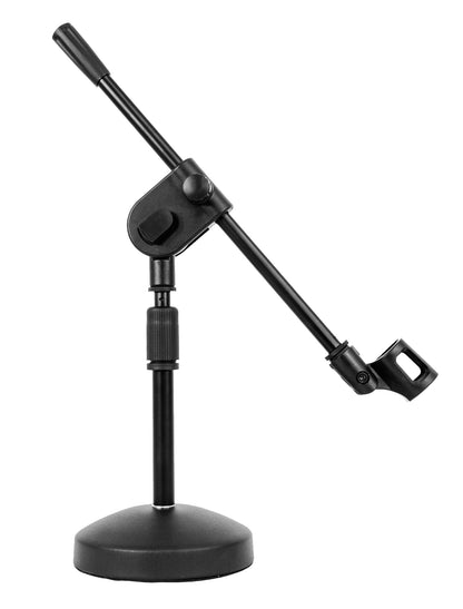 Desktop Boom Mic Stand + Silver Shock Mount Bundle