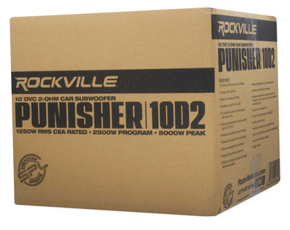 Punisher 10D2 2-Pack + RD10 Sealed Dual 10" Enclosure Bundle