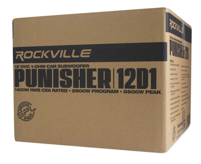 Punisher 12D1 2-Pack + dBcomp4 Mono Amplifier Bundle