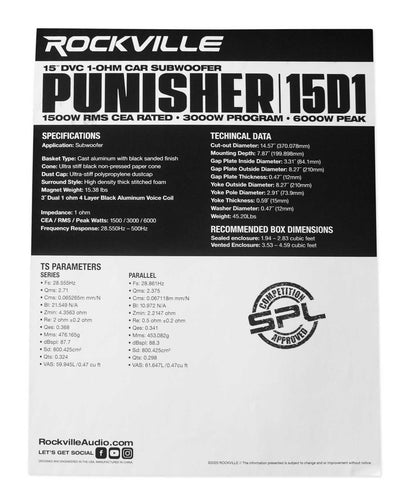 Punisher 15D1 2-Pack + dBcomp4 Mono Amplifier Bundle