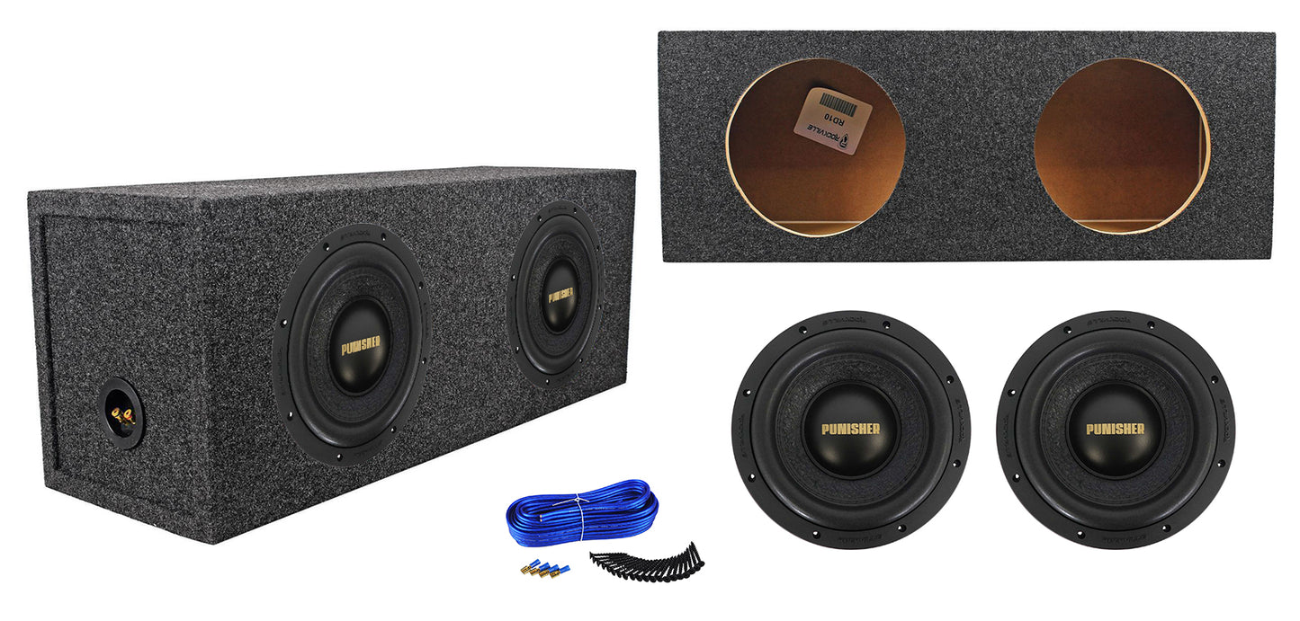 Punisher 10D2 2-Pack + RD10 Sealed Dual 10" Enclosure Bundle