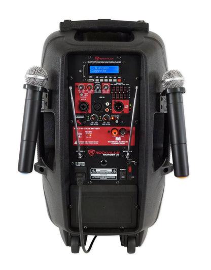 RAM12BT Rechargeable PA Speaker + RWM1202VH Wireless Mic System Bundle
