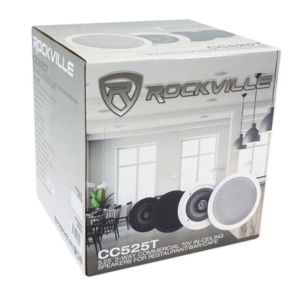 CC525T Black 10-Pack + RCS180-6 6-Zone 180W Amp Bundle