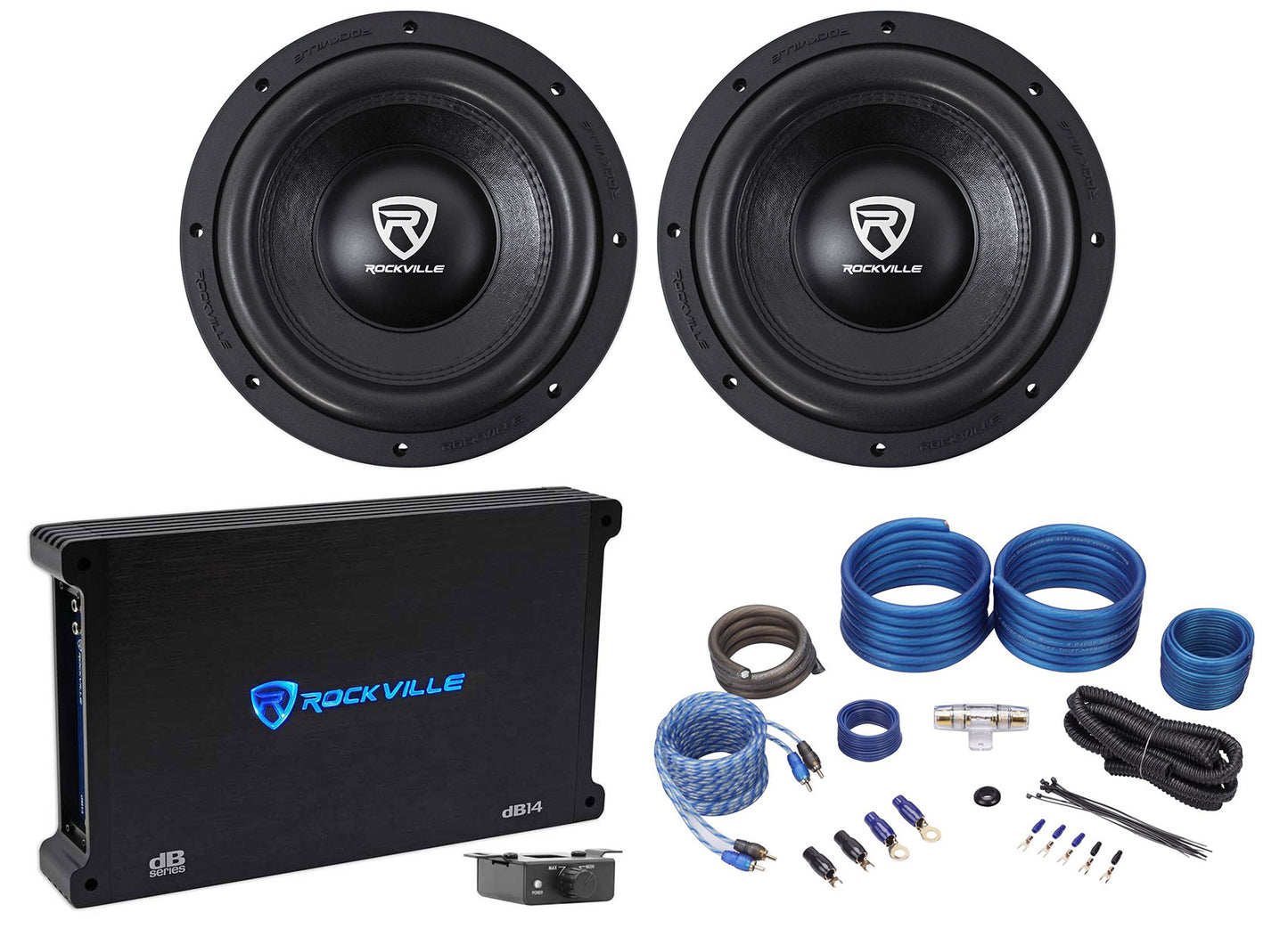 W10 K6 Series 10" Subwoofers 2-Pack + dB14 Amplifier Bundle