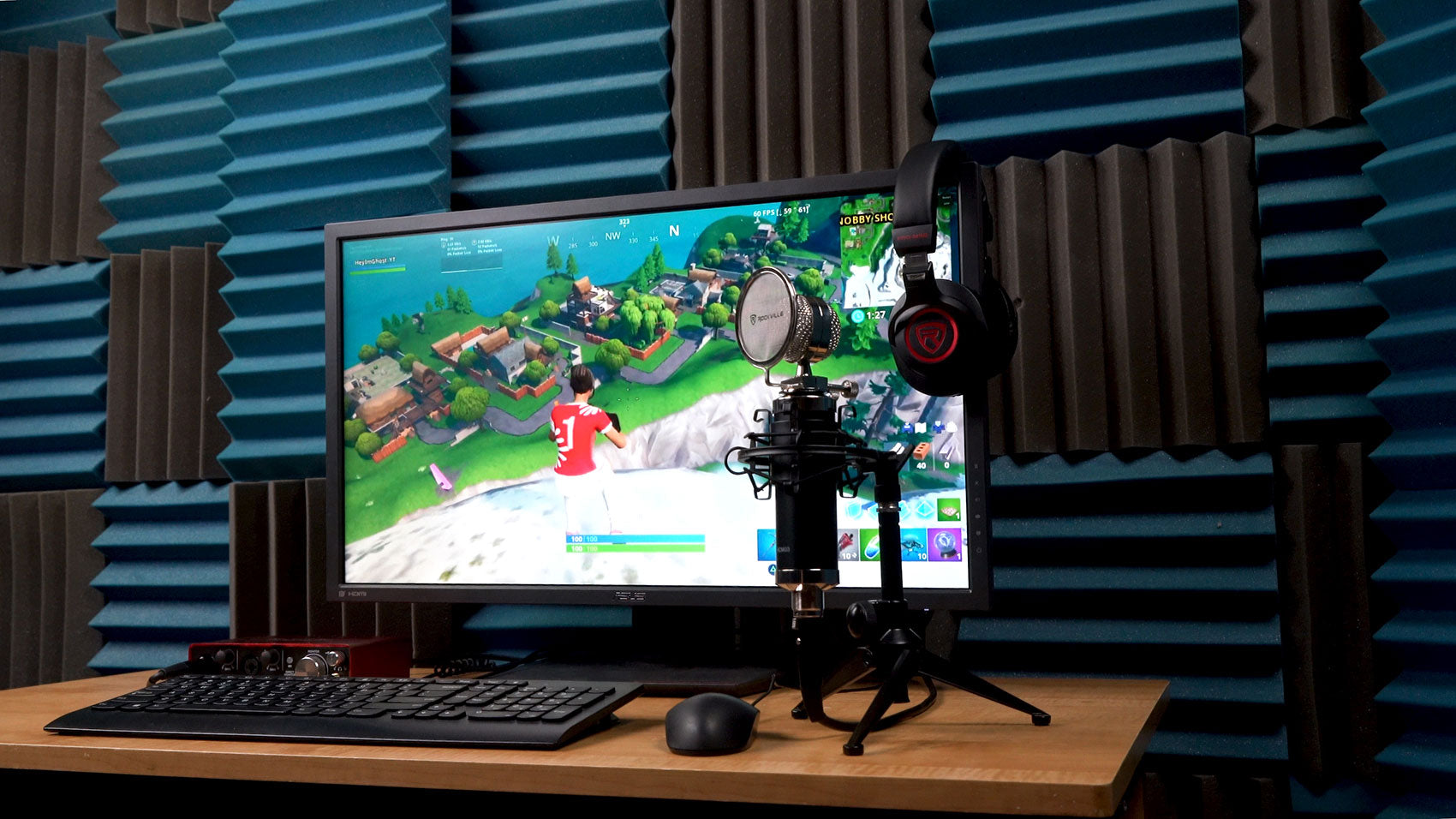 PRO‑M50 SR Headphones + RMIC‑SR Microphone + Desktop Stand Bundle