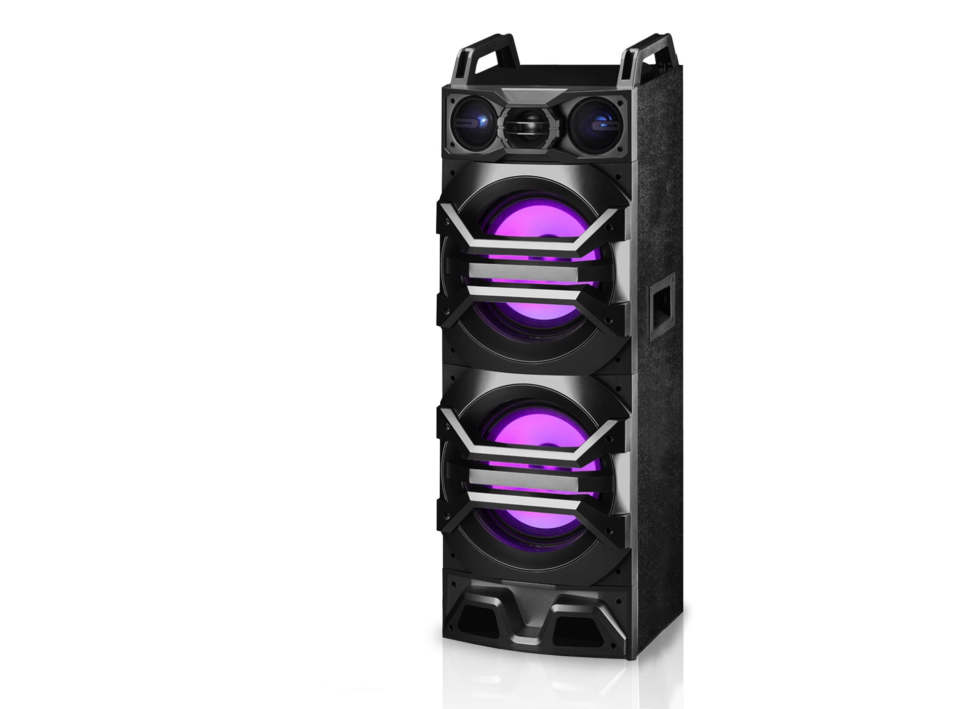 Pair Technical Pro Dual 10" Powered 3000w Bluetooth Speakers w/USB/SD/LED+Mic