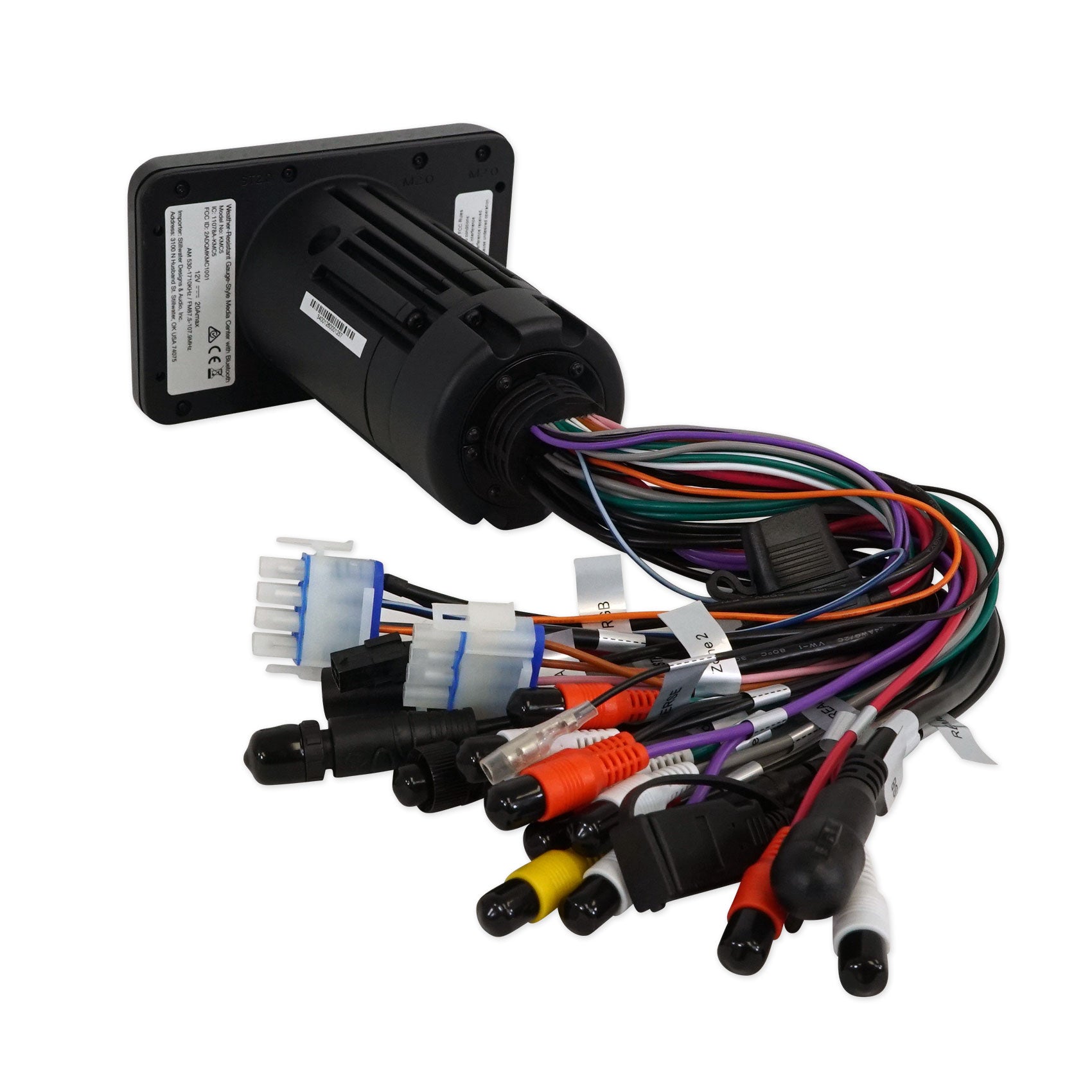 KICKER KMC5 Marine Digital Media Receiver w/Bluetooth+8" Black Tower Speakers