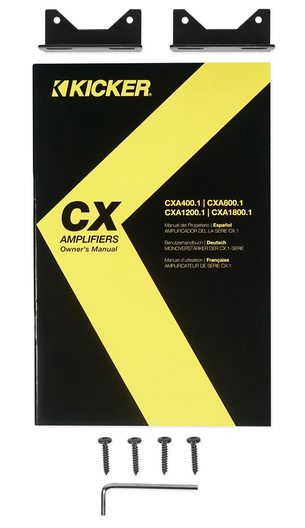 KICKER 46CXA18001T CXA1800.1 1800 Watt RMS Mono Car Audio Amplifier+Amp Kit