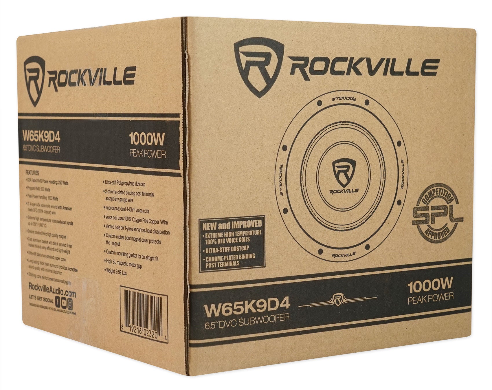Rockville W65K9D4 2-Pack + CXA400.1 Amplifier Bundle