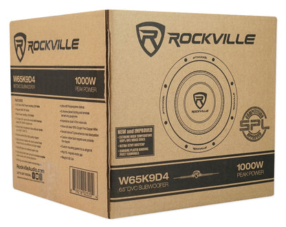Rockville W65K9D4 2-Pack + CXA400.1 Amplifier Bundle