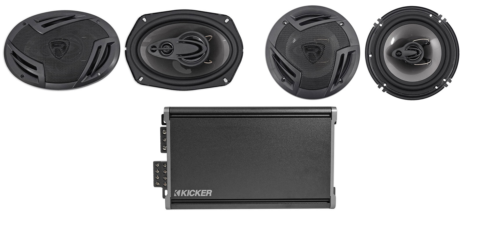 KICKER 46CXA3604T CXA360.4 360w RMS 4-Channel Car Amplifier+6x9"+6.5" Speakers