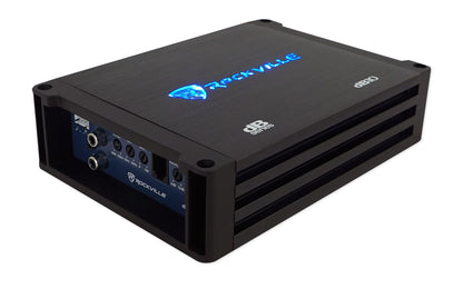Rockville W8K5S4 + dB10 Mono Amplifier Bundle