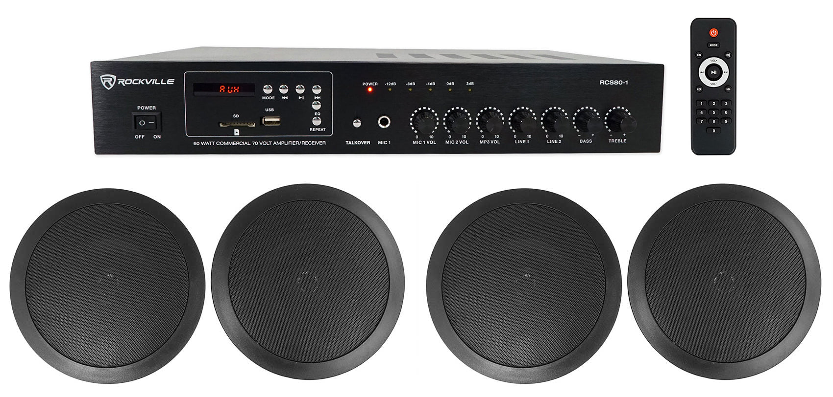 CC65T Black 4-Pack + RCS80-1 Bundle