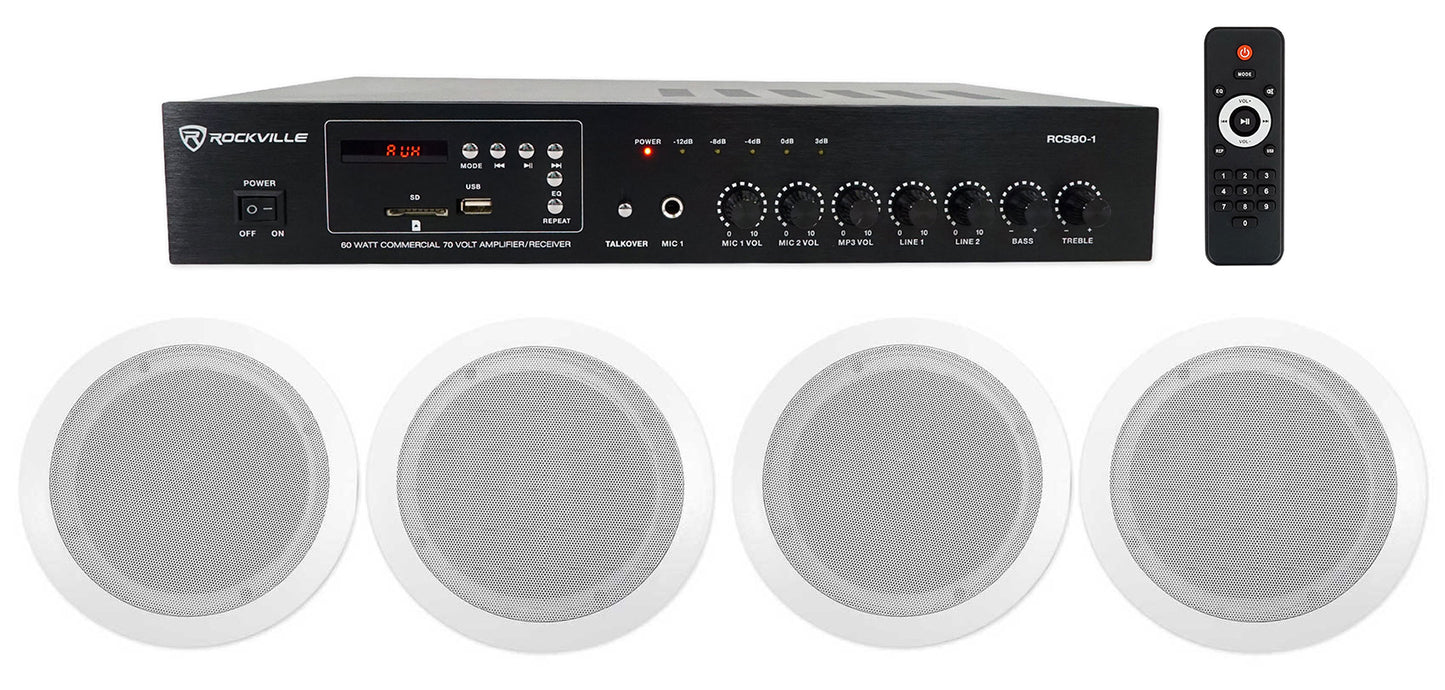 CC65T White 4-Pack + RCS80-1 Bundle