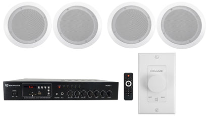 CC65T White 2-Pack + RCS80-1 Amplifier Bundle