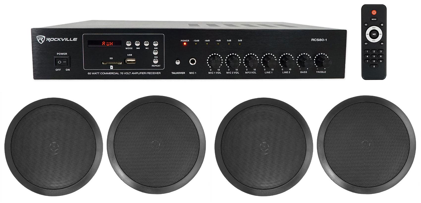 CC80T Black 2-Pack + RCS80-1 Bundle