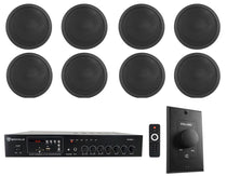 CCL5T Black 8-Pack + RCS80-1 Amplifier Bundle