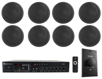 CCL6T Black 8-Pack + RCS80-1 Amplifier Bundle