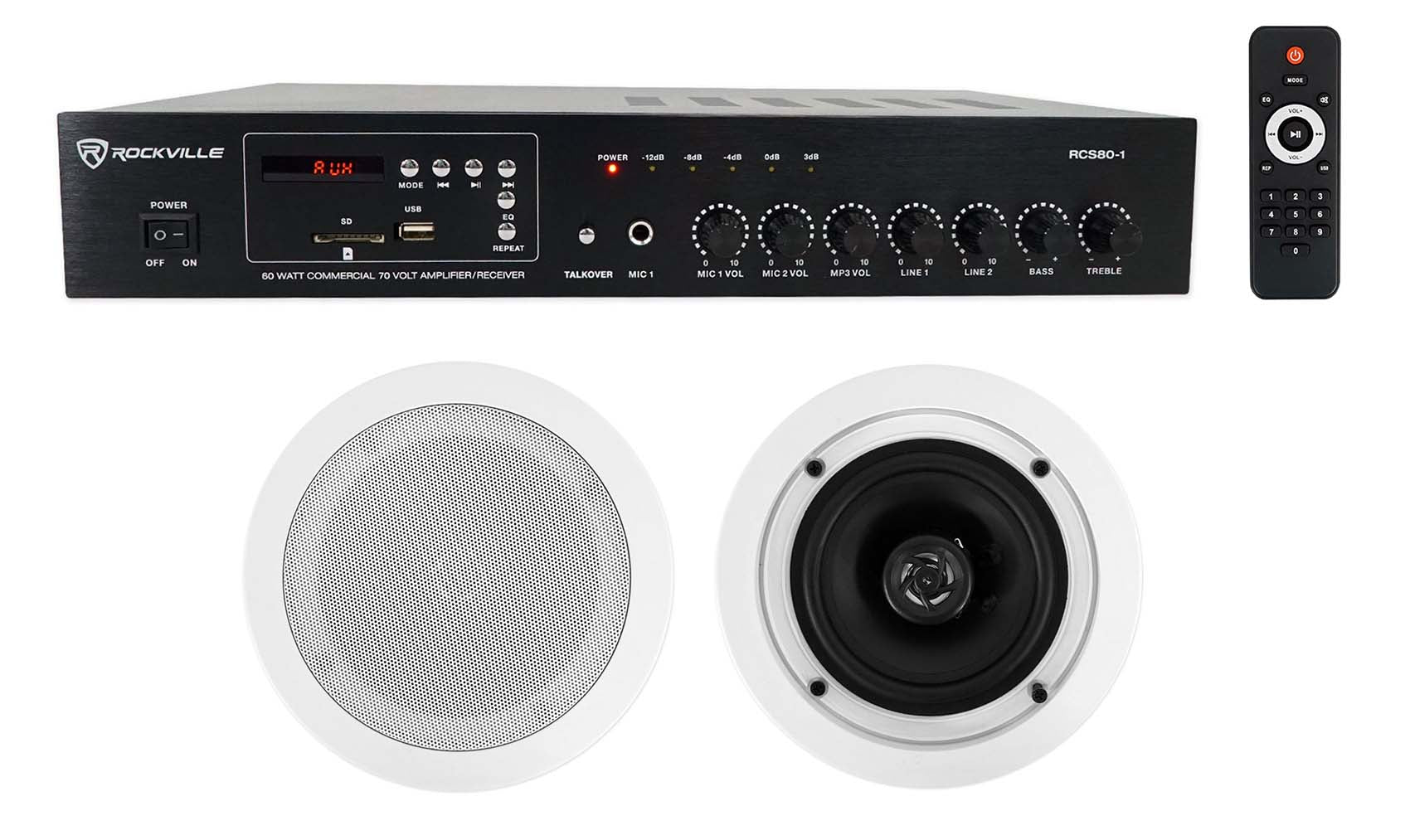 CC525T White 2-Pack + RCS80-1 Bundle