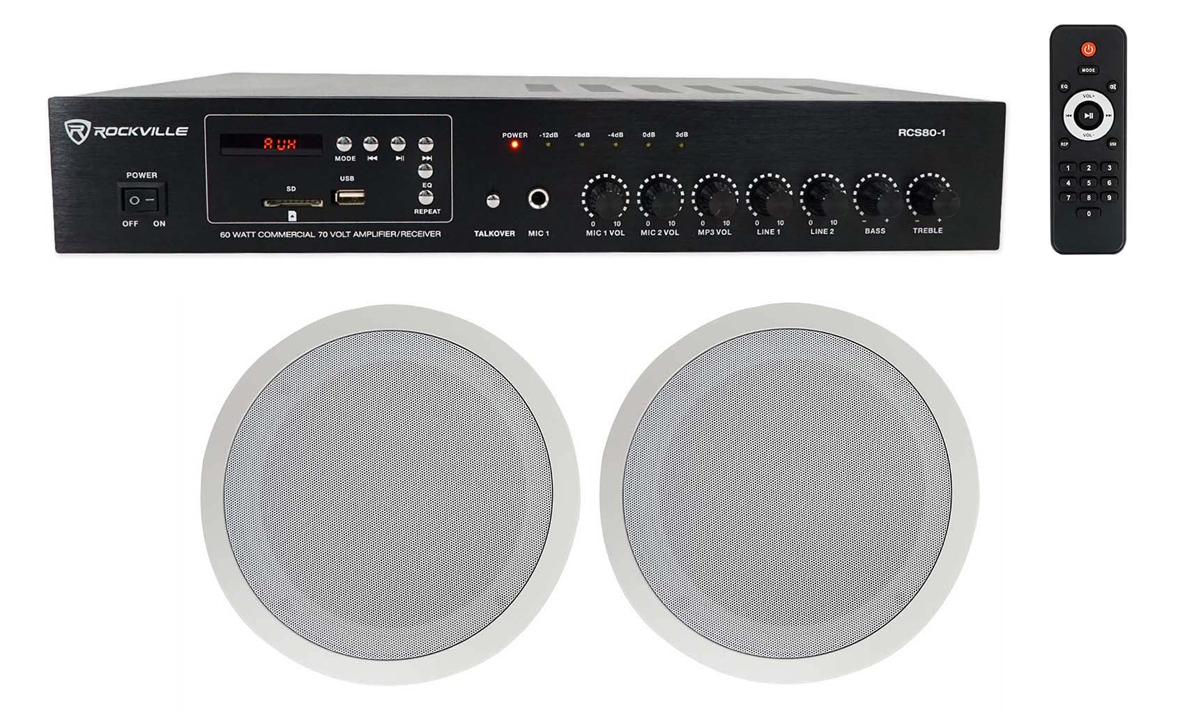 CC80T White + RCS80-1 Bundle