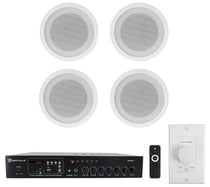 CCL5T White 4-Pack + RCS80-1 Amplifier Bundle