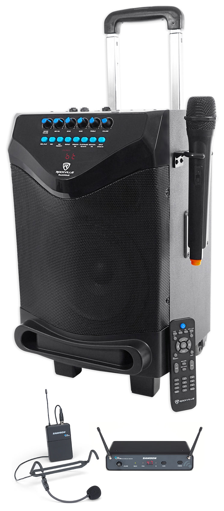 ROCKnGo 8 + Samson 88x Headset Bundle