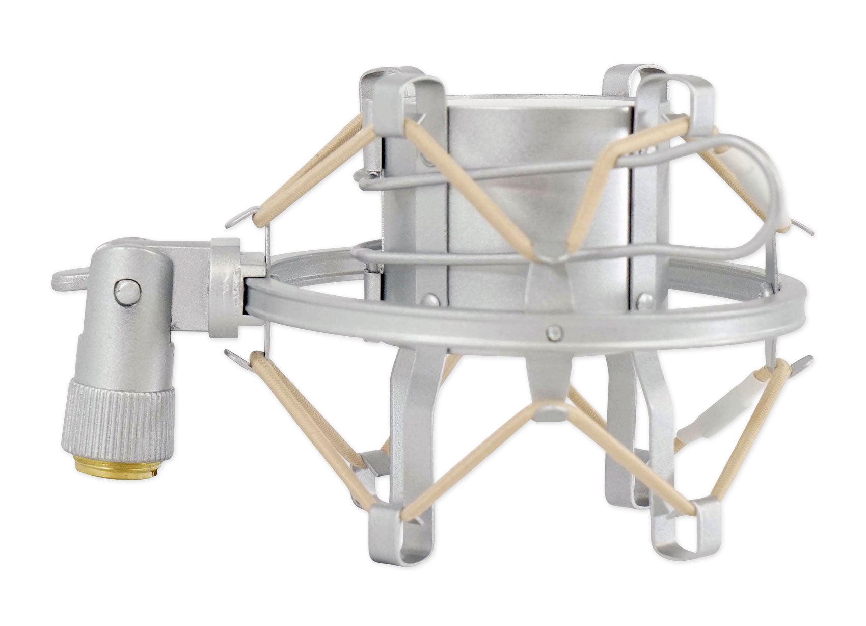 Desktop Boom Mic Stand + Silver Shock Mount Bundle