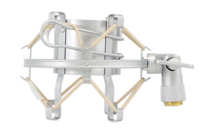 Desktop Boom Mic Stand + Silver Shock Mount Bundle