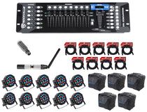 ROCKFORCE 192 + DMX-WTR + DMX-WRE + RockPAR50 10-Pack Bundle