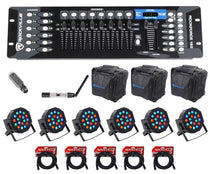 ROCKFORCE 192 + DMX-WTR + DMX-WRE + RockPAR50 6-Pack Bundle