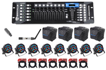 ROCKFORCE 192 + DMX-WTR + DMX-WRE + RockPAR50 8-Pack Bundle