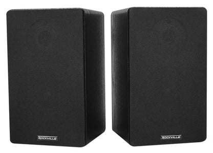 RockShelf 58B Black 2-Pack + RHT28 28" Speaker Stands Bundle