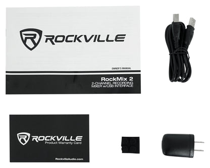 Two‑Person Podcast Kit + RockMix 2 Mixer Bundle