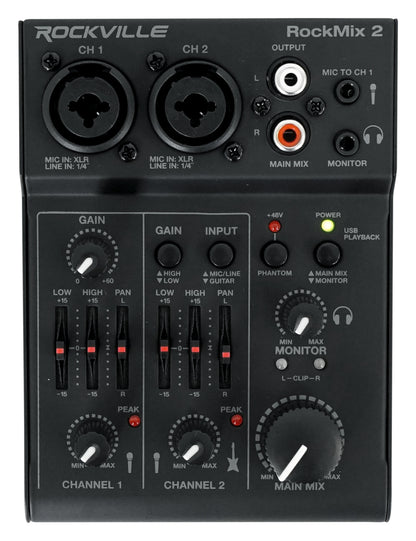 2-Person Podcast Kit + USB Interface Mixer Bundle