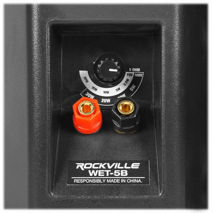 WET-5B Black 6-Pack + RCS180-6 6-Zone 180W Amp Bundle