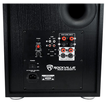 RPA60BT 8-Pack + Rock Shaker 10 Subwoofer Bundle