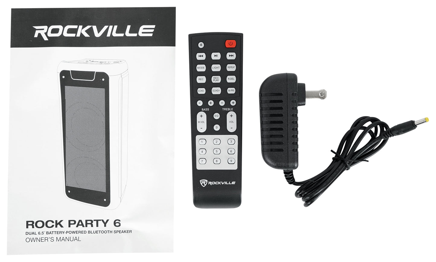 ROCK PARTY 6 Party Speaker Karaoke Bundle with Wireless Microphones