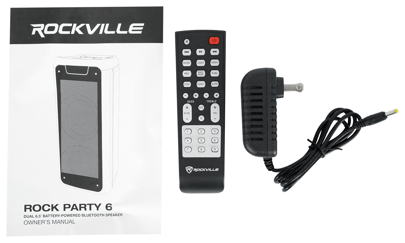 ROCK PARTY 6 Party Speaker Karaoke Bundle with Wireless Microphones