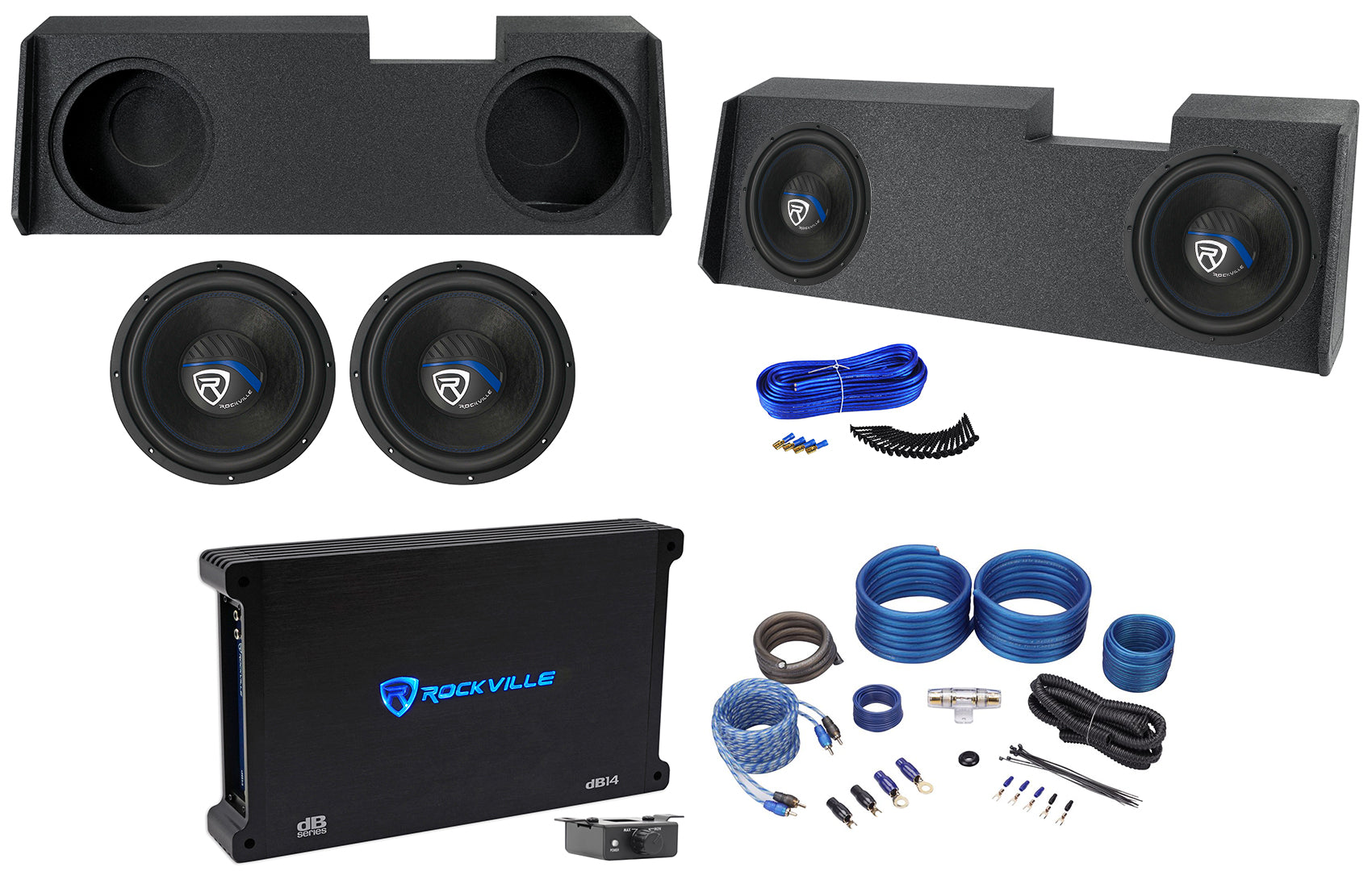 K5 W12K5S4 12" Subwoofer 2-Pack + dB13 Amplifier Bundle